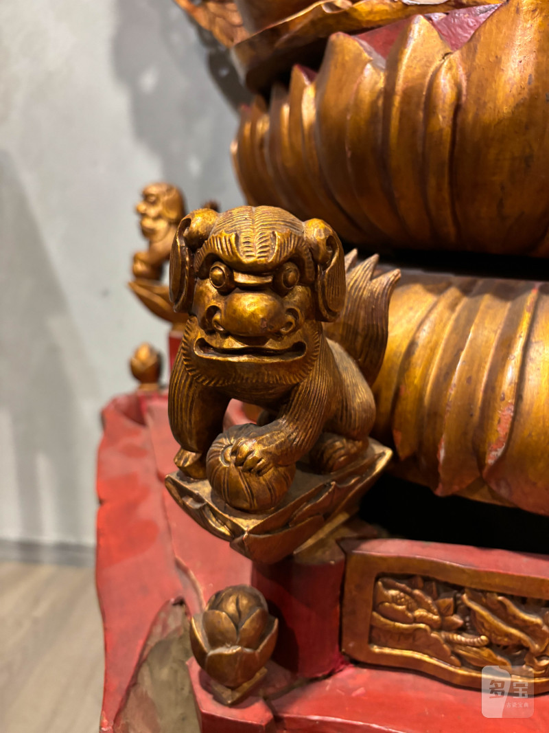 清早期 木漆金千手观音 - 图7